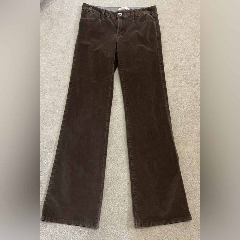 Banana Republic Straight Wide Leg Brown Corduroy  Pants Women’s Sz 26